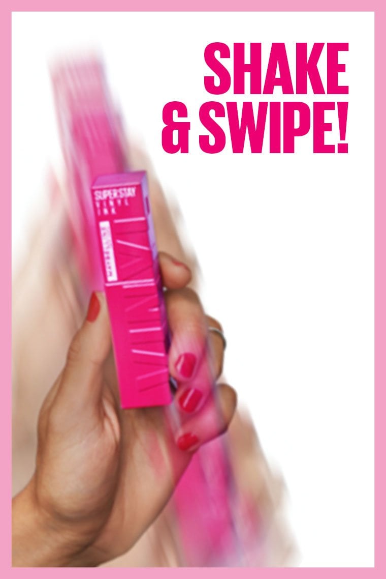 maybelline super stay vinyl ink pink mashup shake and swipe