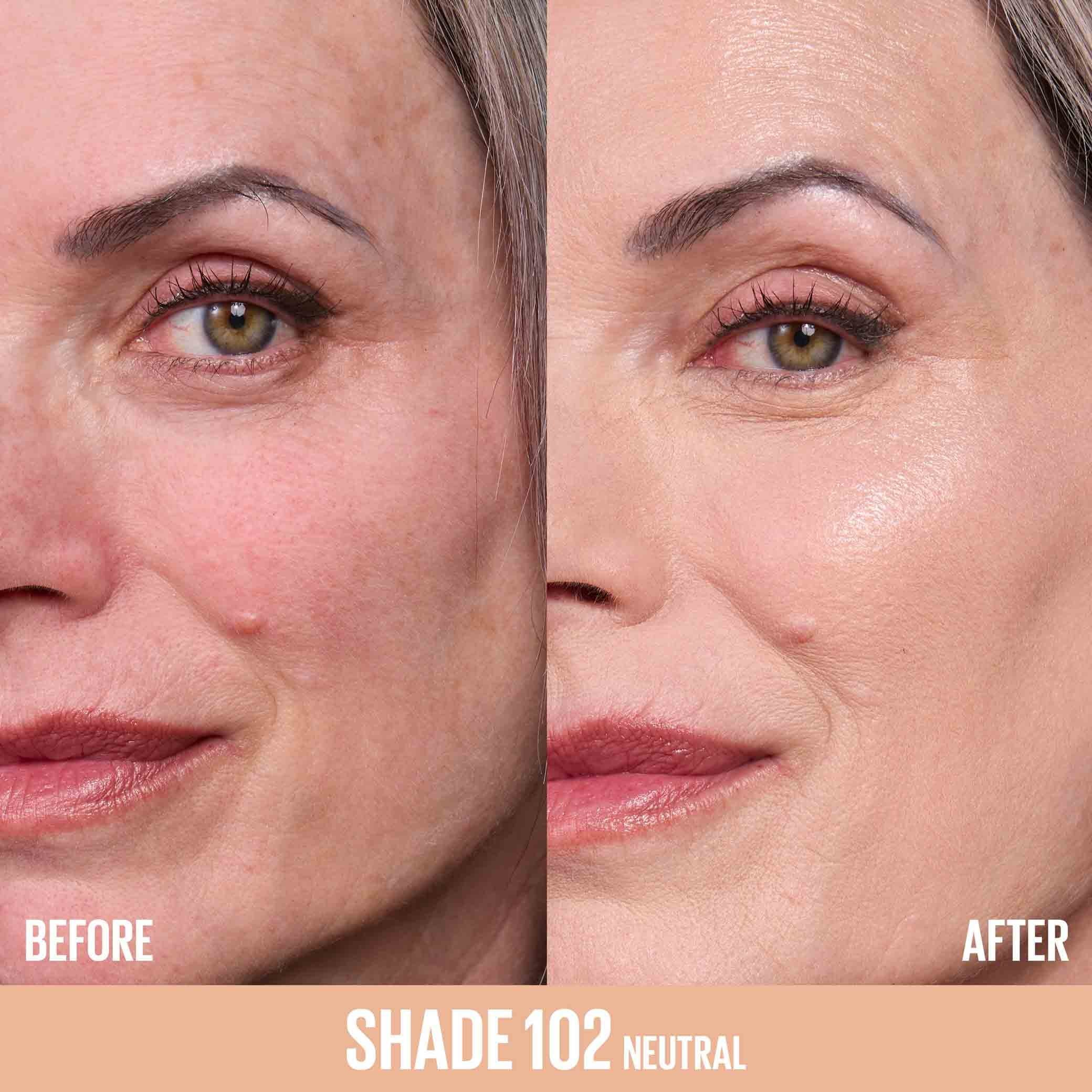 MNY Face Lifter Foundation ATF Before After 102