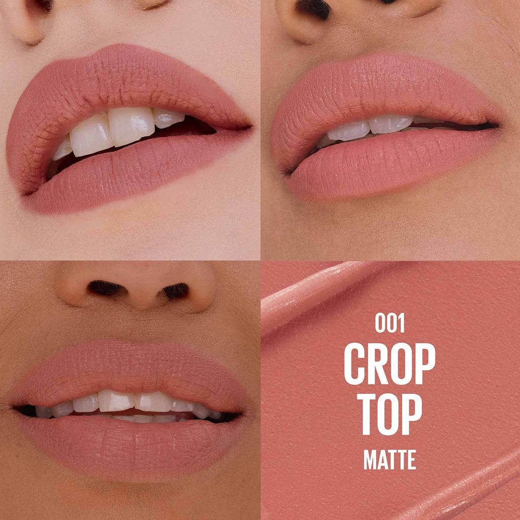 MNY Lip Slip On Lipstick ATF Macro Grid Crop Top